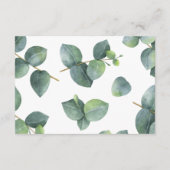 Eucalyptus Loof Bruiloft Details Informatiekaartje (Achterkant)