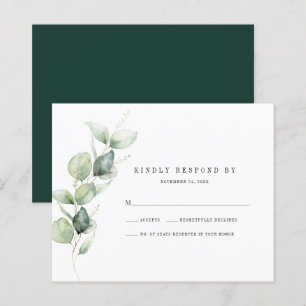 Eucalyptus Loof Huwelijks RSVP Antwoordkaart