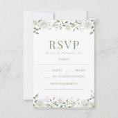 Eucalyptus Lush Greenery Floral Wedding RSVP cards (Devant)