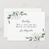 Eucalyptus Maid of Honor Voorstel (Voorkant / Achterkant)