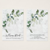 Eucalyptus Marble Earring Jewelry Display Kaart (Voorkant /achterkant)