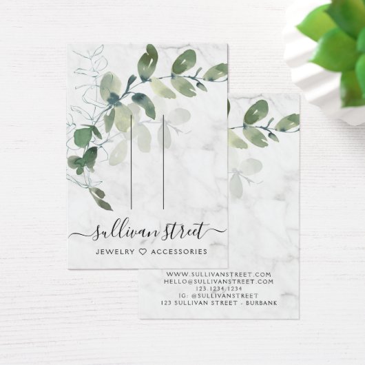 Eucalyptus Marble Hair Clip Jewelry Display Card (Bureau)