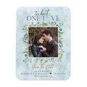 Eucalyptus Marble Photo Weddenschap Save the Date Magneet (Verticaal)