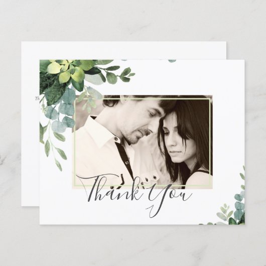 Eucalyptus Mariage - Aquarelle Feuilles de verdure (Devant / Derrière)