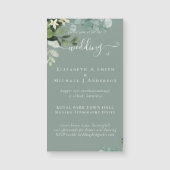 Eucalyptus Mariage Aquarelle verte Invitations (Devant)