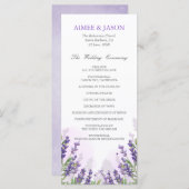 Eucalyptus Mariage Ceremony Programme Foliing (Devant / Derrière)