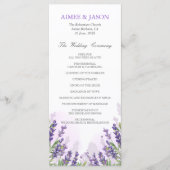 Eucalyptus Mariage Ceremony Programme Foliing (Devant)