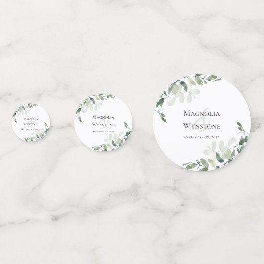 Eucalyptus Mariage Confetti (Devant)