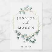 Eucalyptus Mariage de verdure Mini Étiquettes de v (Étiquettes simples)