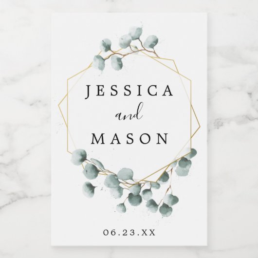 Eucalyptus Mariage de verdure Mini Étiquettes de v (Étiquettes simples)