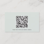 Eucalyptus Mariage de verdure QR Code Cartes RSVP (Dos)