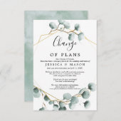 Eucalyptus Mariage de verdure repoussé Faire-part (Devant / Derrière)