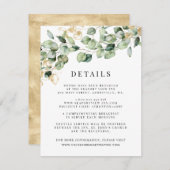 Eucalyptus Mariage Détails du client Carte de boît (Devant / Derrière)