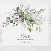 Eucalyptus Mariage Favor Bière bouteille Étiquette (Étiquettes simples)