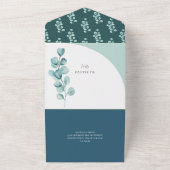 Eucalyptus Mariage Invitation & RSVP Feuilles de p (Dehors)