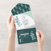 Eucalyptus Mariage Invitation & RSVP Feuilles de p (Déchirure)