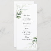 Eucalyptus Mariage Menu Modèle (Devant / Derrière)