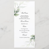 Eucalyptus Mariage Menu Modèle (Devant)