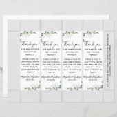 Eucalyptus Mariage Photo Booth Insérer Modèle (Devant / Derrière)