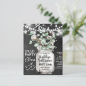 Eucalyptus Mason Jar Graduation 3 Photo Invitation (Debout devant)