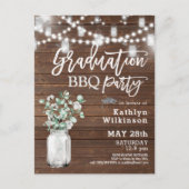 Eucalyptus Mason Jar Graduation Party Invitation (Devant)