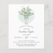 Eucalyptus Mason Jar Monogram Vrijgezellenfeest (Voorkant)