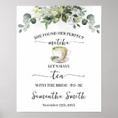 Eucalyptus Matcha Let's have Tea with Bride Poster (Voorkant)