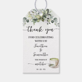 Eucalyptus Matcha Wedding Shower Favor tag Cadeaulabel