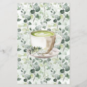 Eucalyptus Matcha Would She Rather Bruiloftsspel Flyer (Achterkant)