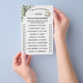 Eucalyptus Matcha Would She Rather Bruiloftsspel Flyer (Hand)