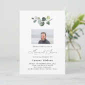 Eucalyptus Memorial Service Invitation (Debout devant)