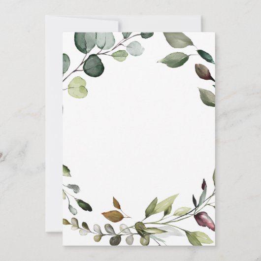 Eucalyptus Memorial Service Invitation (Dos)