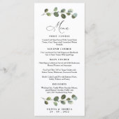 Eucalyptus Menu Mariage, Mariage vert (Devant)