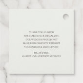 Eucalyptus Met Lavendelbloemen Bruiloft Bedankjes Labels (Achterkant)