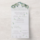 Eucalyptus met ledematen in één adem all in one uitnodiging (Binnen)