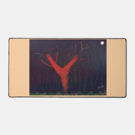 Eucalyptus Midnight Desk Mat. Impressionist art. Bureaumat