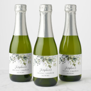 Eucalyptus Mini Mousserende Wijn Flesetiketten Sparkling Wijnetiket