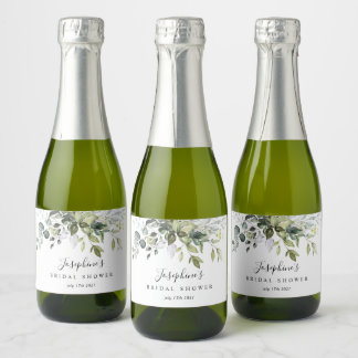 Eucalyptus Mini Mousserende Wijn Flesetiketten Sparkling Wijnetiket