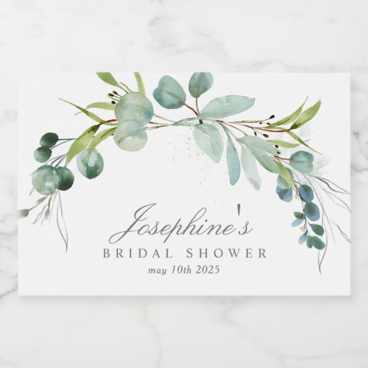 Eucalyptus Mini Sparkling Étiquettes bouteille de  (Étiquettes simples)