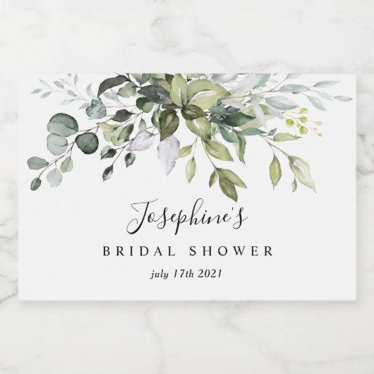 Eucalyptus Mini Sparkling Étiquettes bouteille de (Étiquettes simples)