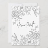 Eucalyptus Minimal Faire-part de mariage simple (Dos)