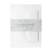 Eucalyptus minimale schone eenvoudige monogram naa uitnodigingen wikkel (Voorkant Voorbeeld)