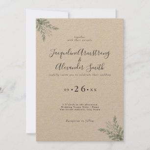 Eucalyptus Minimalist Weddenschap Kaart