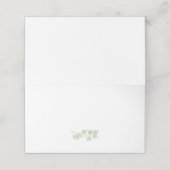 Eucalyptus Minimaliste Plaqué Cartes de Place (Extérieur déplié)