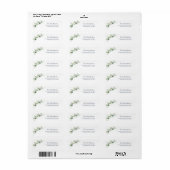Eucalyptus Minimalistisch Script Retouradres Etiket (Full Sheet)