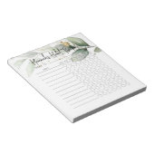Eucalyptus Minime Script Habit Tracker Bloc-notes (Incliné)
