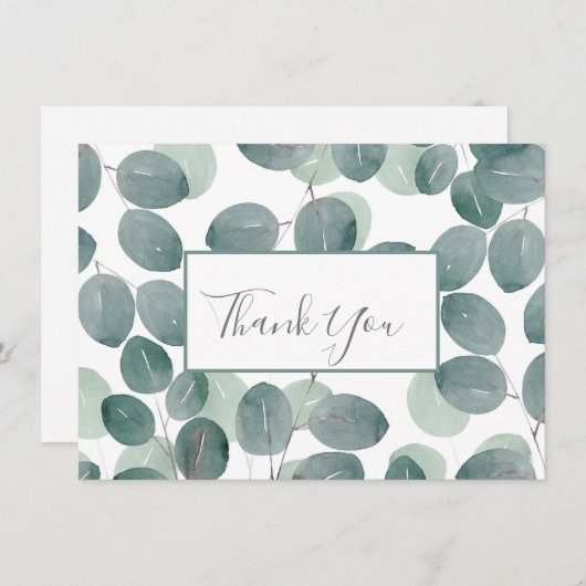 Eucalyptus Modern 2 Bedankkaart (Voorkant / Achterkant)