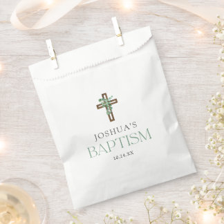 Eucalyptus Modern Cross Baptisme Favors Bedankzakje
