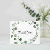 Eucalyptus Modern Flat Weddenschap Hartelijk dank Bedankkaart (Staand voorkant)