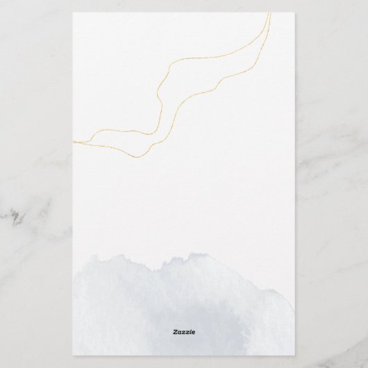 Eucalyptus Modern Icon Weduwprogramma Briefpapier (Achterkant)